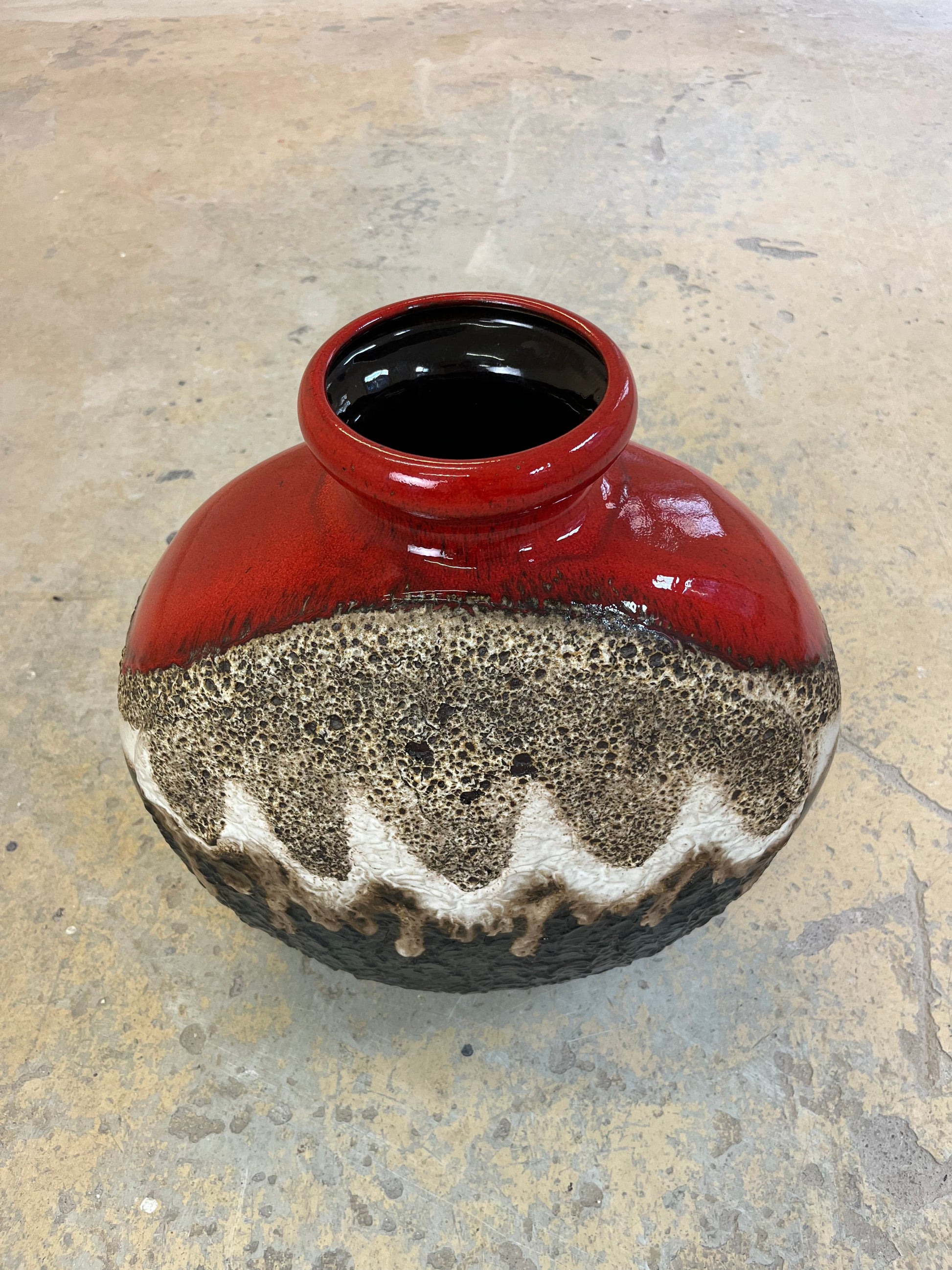 Vintage Bodenvase 102/50 von Dümler und Breiden rotbraun