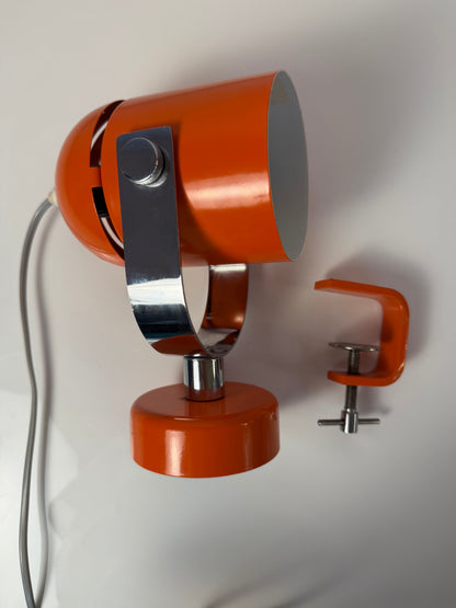 Vintage Wandlampe "Combi Lux" orange Chrom von Stanislav Indra für Lidokov Boskovice