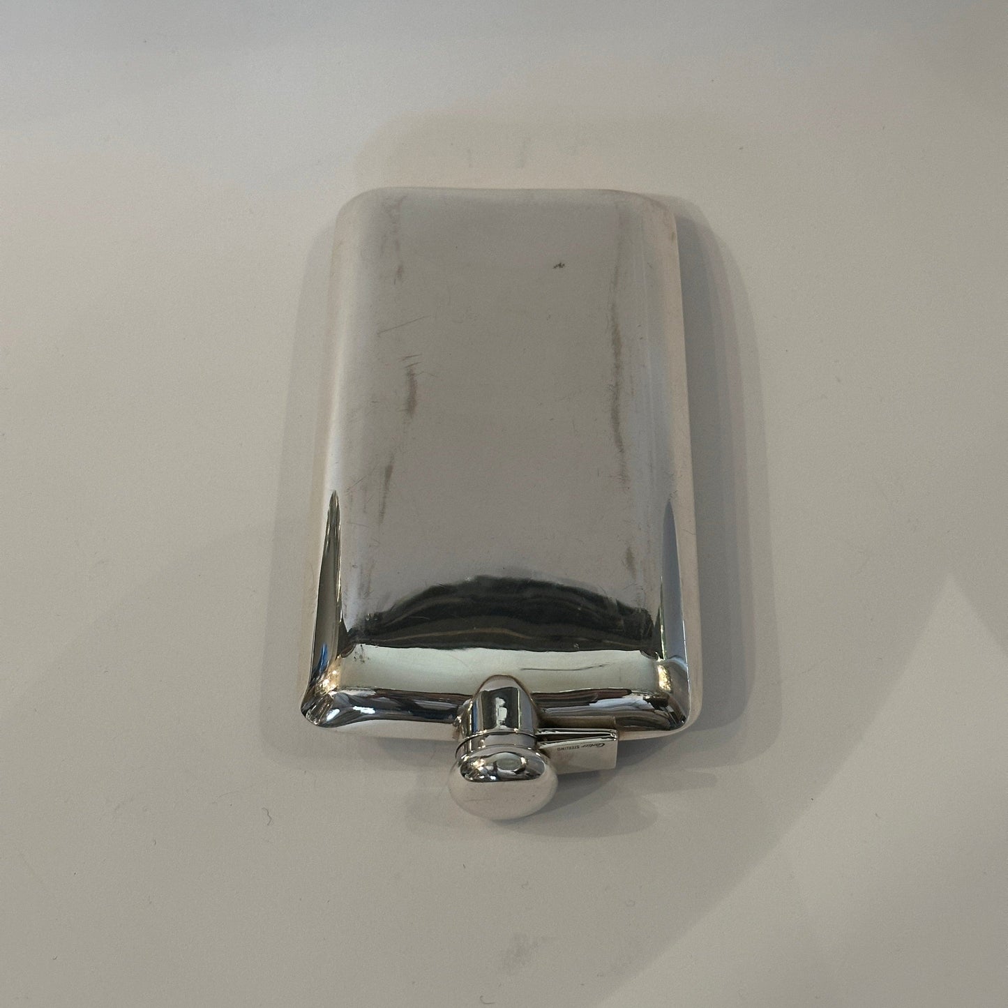 Vintage hip flask sterling silver by Cartier