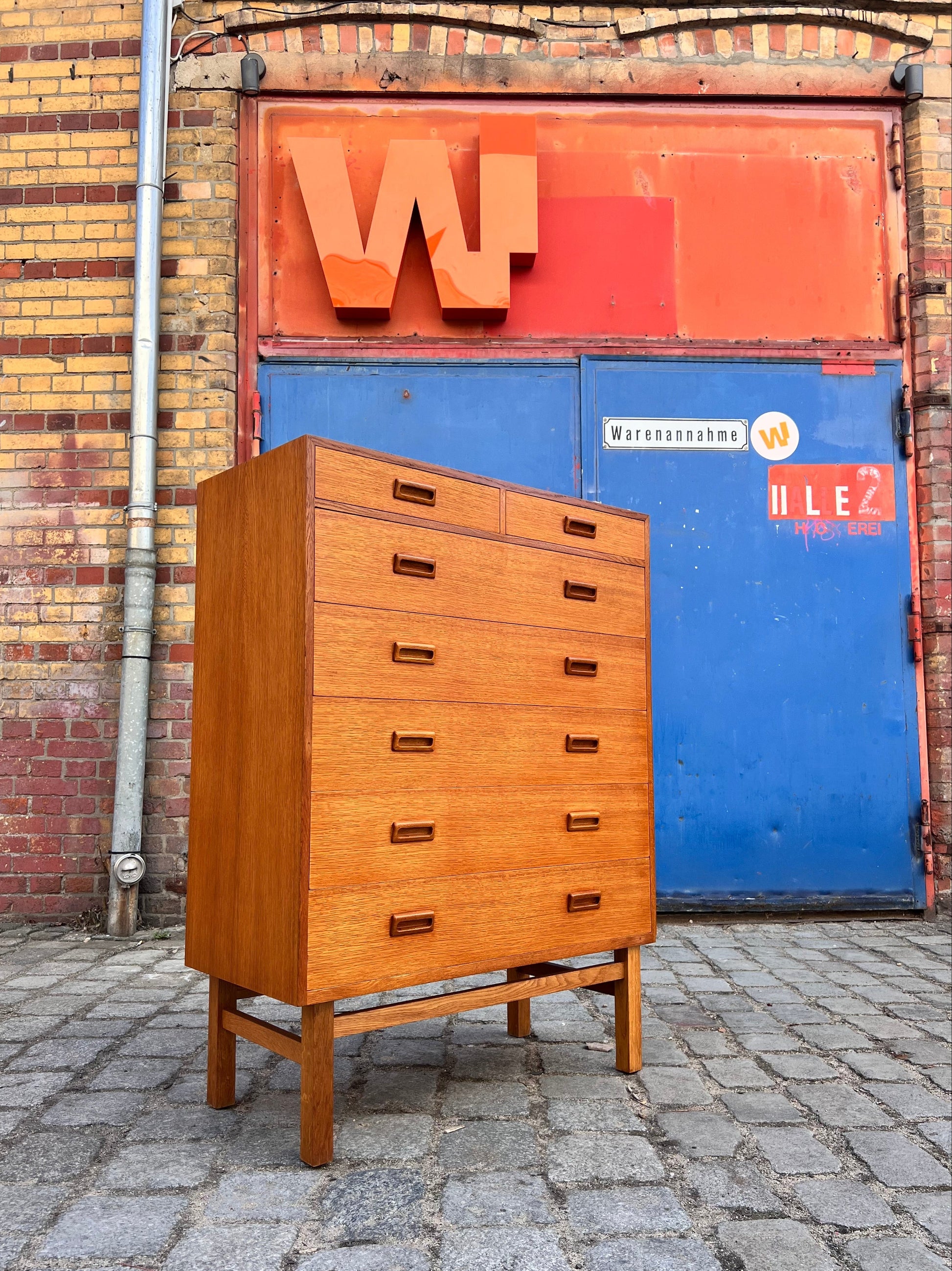 Vintage Tallboy Kommode von Holger Jensen für FDB Møbler mit Doppelgriffen