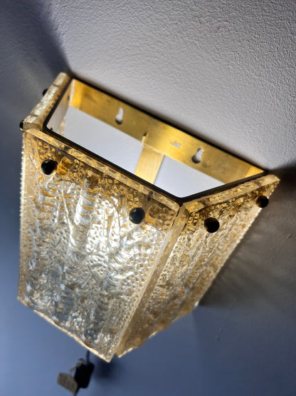 Vintage Wandlampe von Orrefors Schweden
