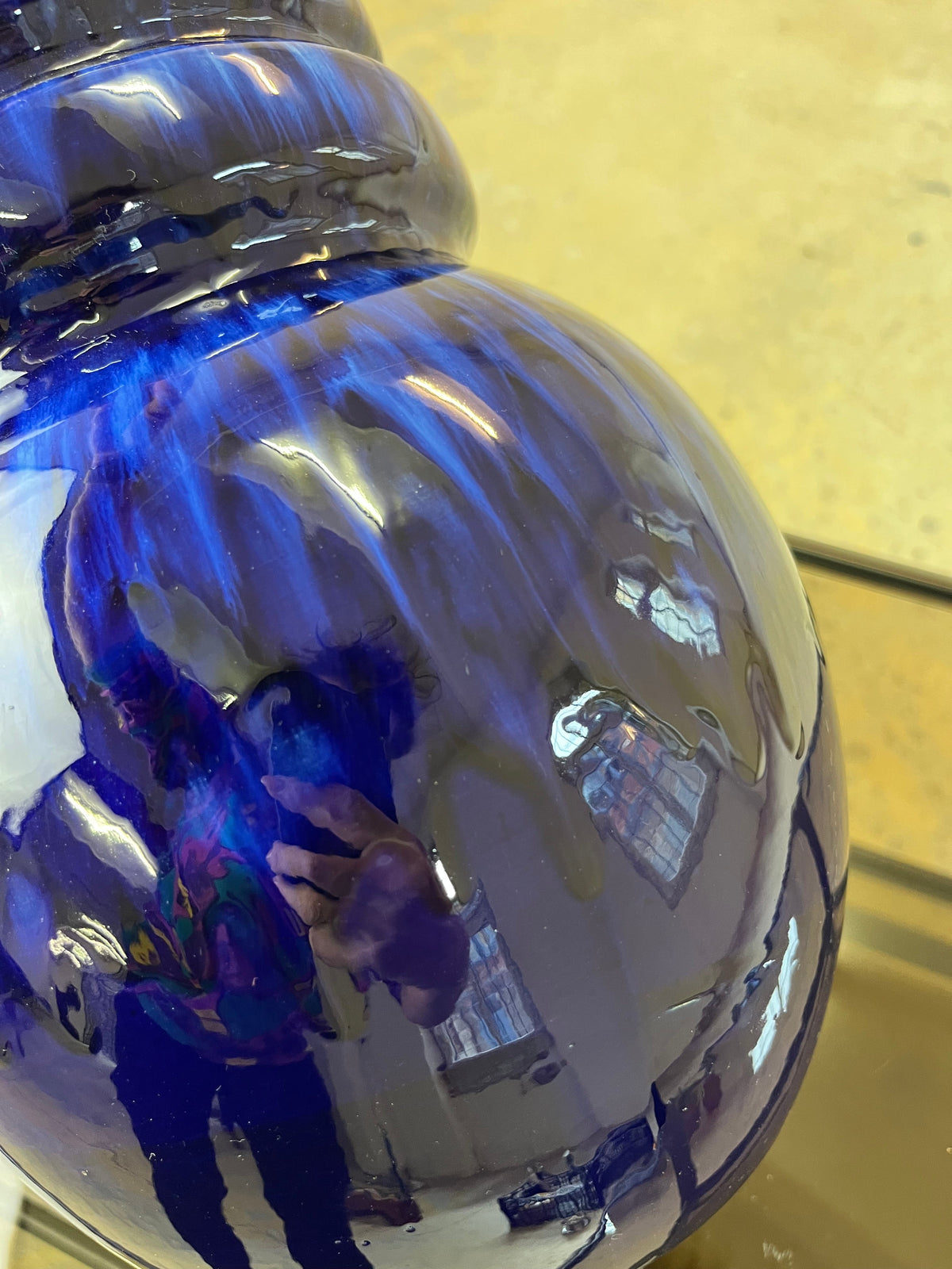 Vintage Vase 269-40 blau verlaufend von Scheurich