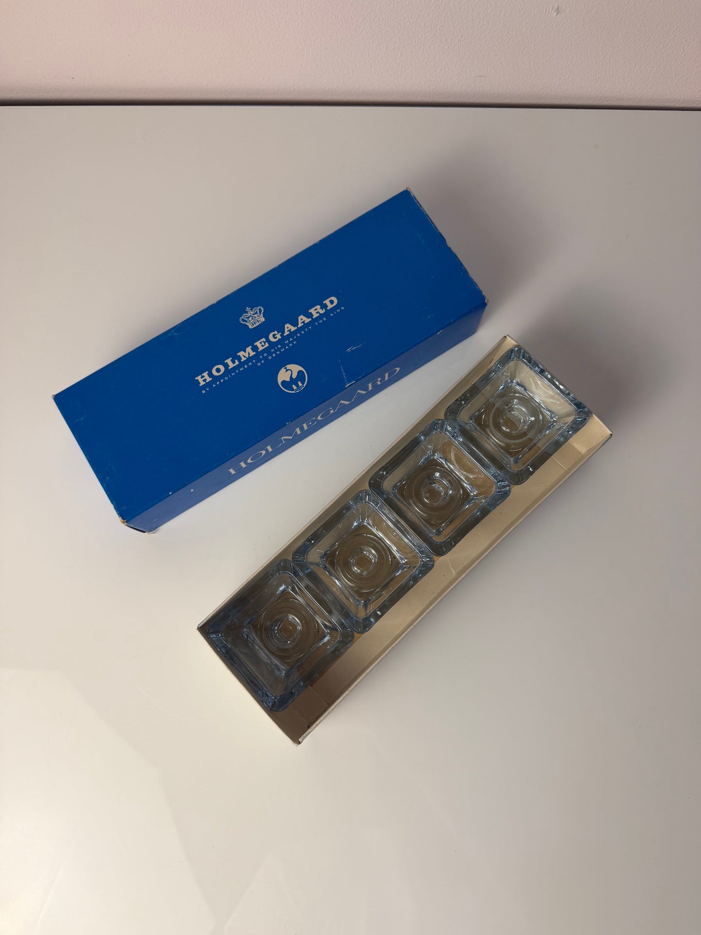 Set von 4 Vintage Kerzenständer Skjold von Per Lütken für Holmegaard