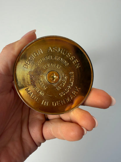 Vintage Kerzenständer 24 Karat vergoldet von Hugo Asmussen für Asmussen Design
