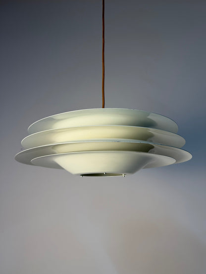 Vintage Lamellenlampe "Typ 2010" von Vitrika, weiß