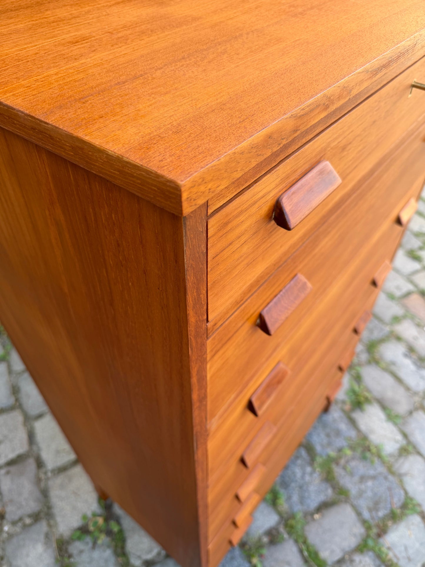 Vintage Tallboy Kommode aus Teak, Dänemark