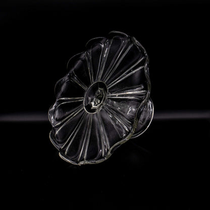 Vintage Kuchenständer aus Glas, Art Deco, ø 27 cm