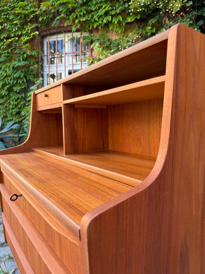 Vintage Sekretär Teak mit Spiegel aus Dänemark