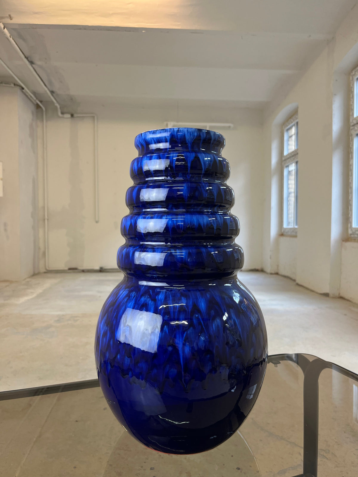 Vintage Vase 269-40 blau verlaufend von Scheurich