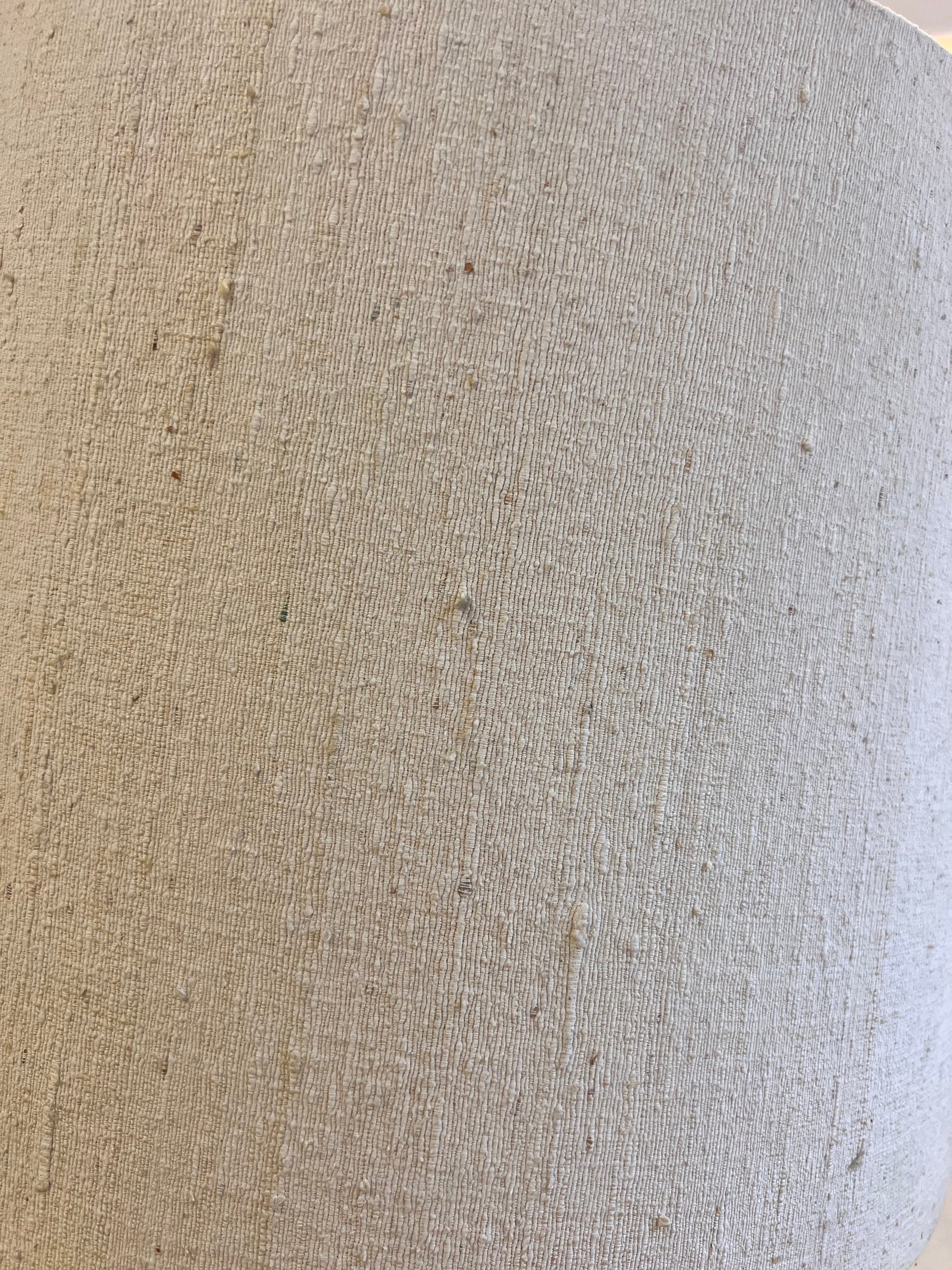 Vintage Tischlampe Teak und Rohseide von DOMUS