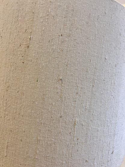 Vintage Tischlampe Teak und Rohseide von DOMUS