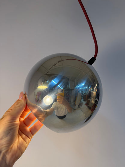 Vintage Hängelampe "Topan" von Verner Panton, Chrom