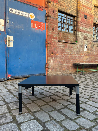 Vintage Couchtisch 712/T von Hans Peter Piehl für Wilkhahn, schwarz, quadratisch