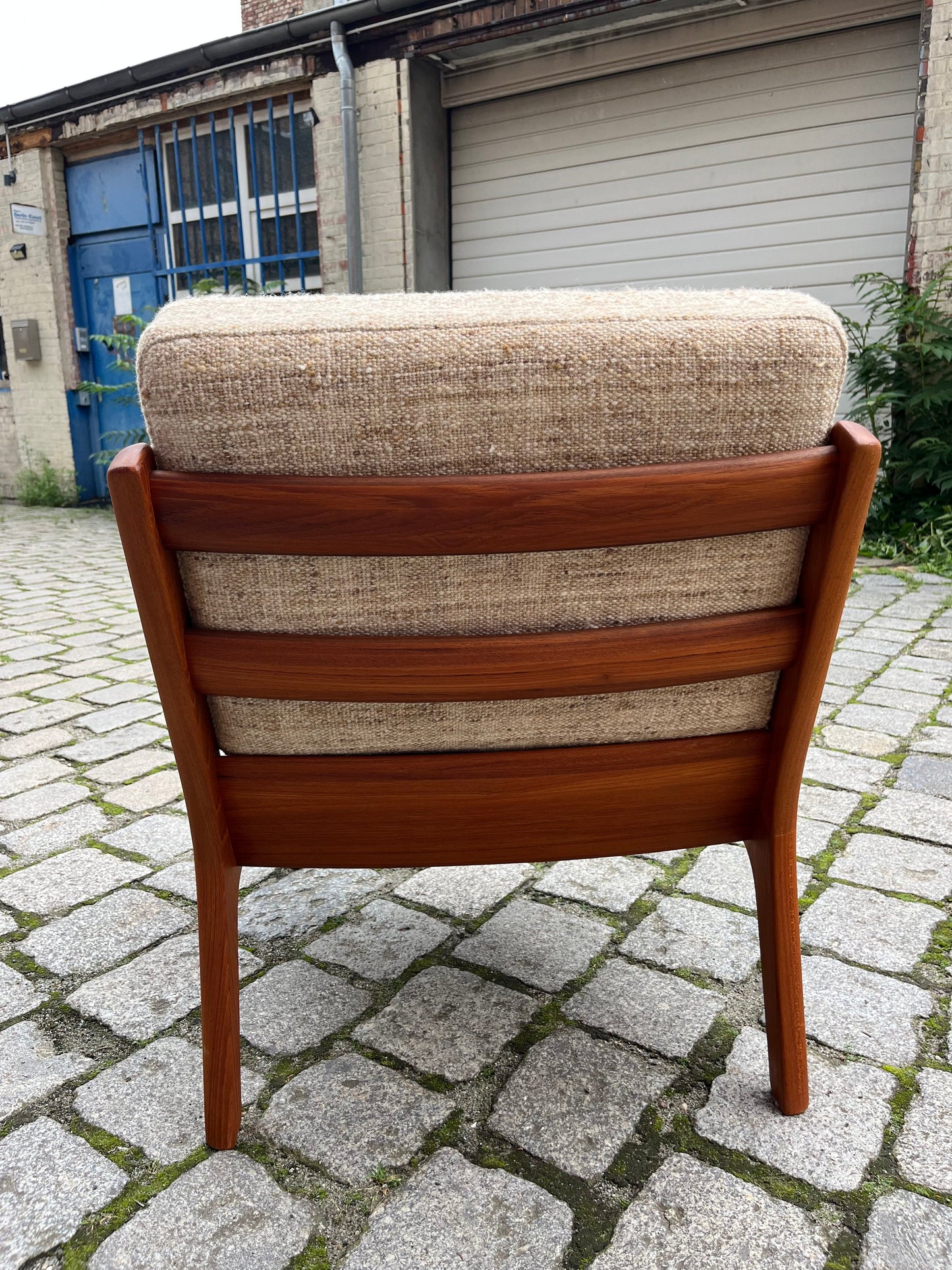 Vintage Sessel Senator Wolle von Ole Wanscher für Cado beige
