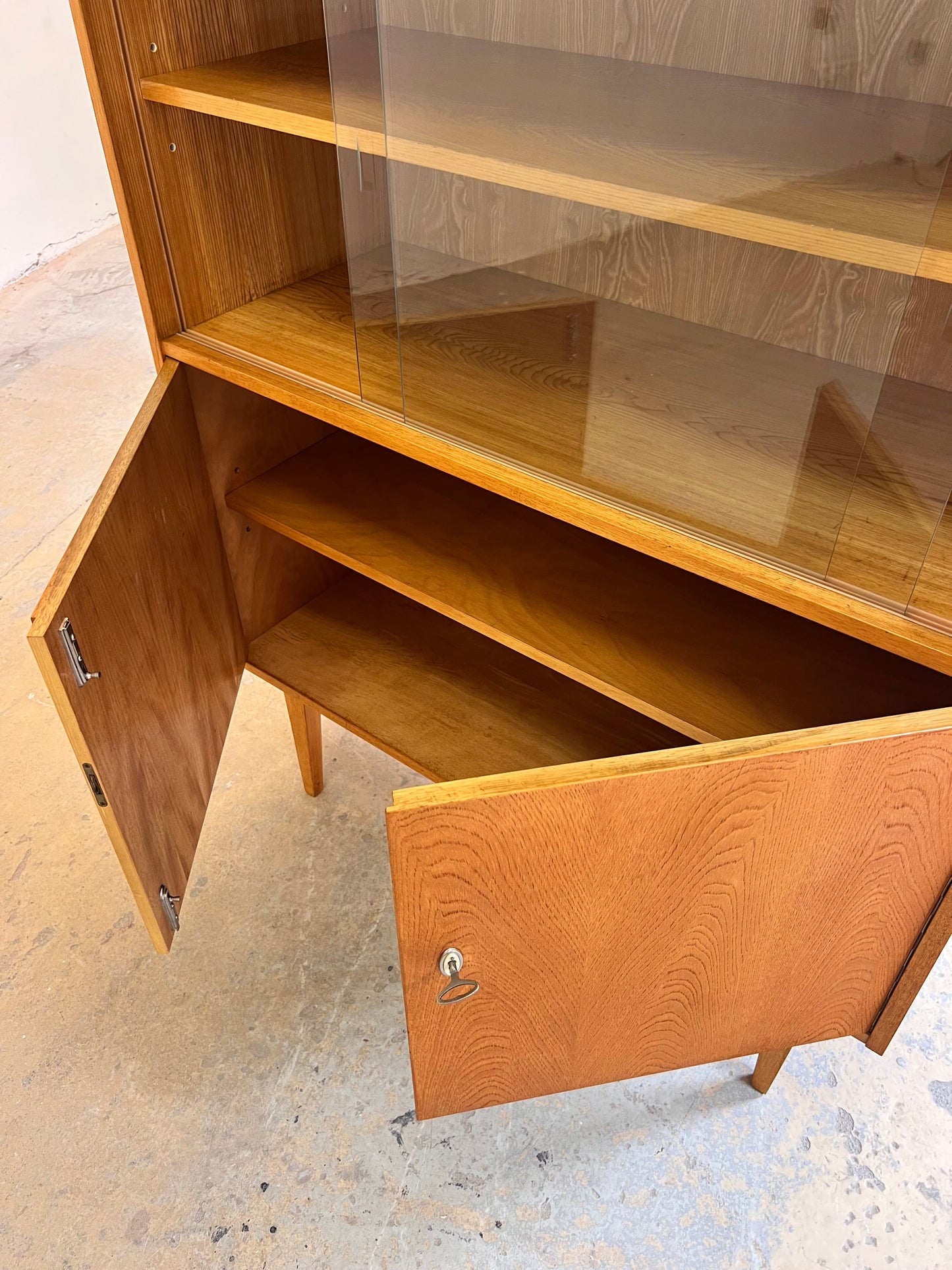 Vintage Bücherschrank "602/D" von Franz Ehrlich für Hellerau, Esche