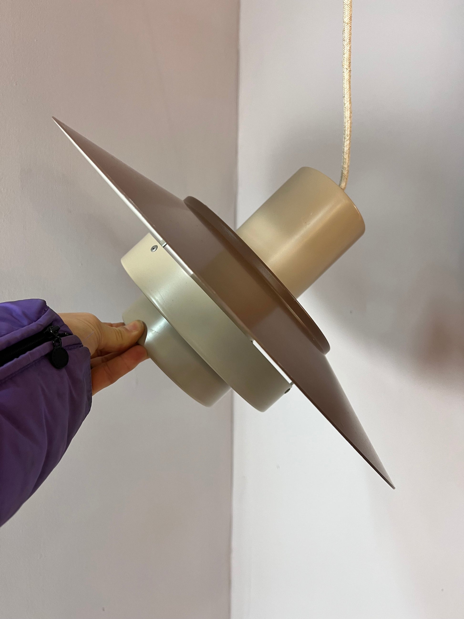 Vintage Hängelampe Falcon braun von Andreas Hansen für Fog und Mørup