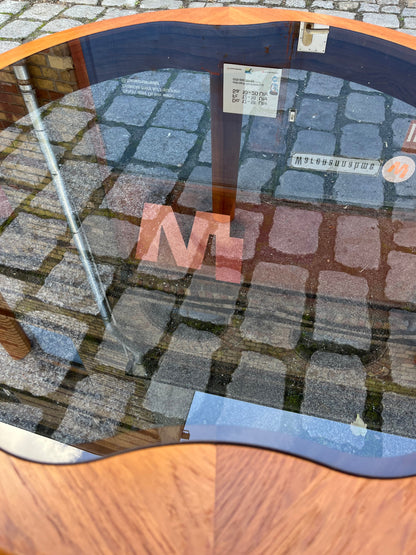 Couchtisch Teak Rauchglas