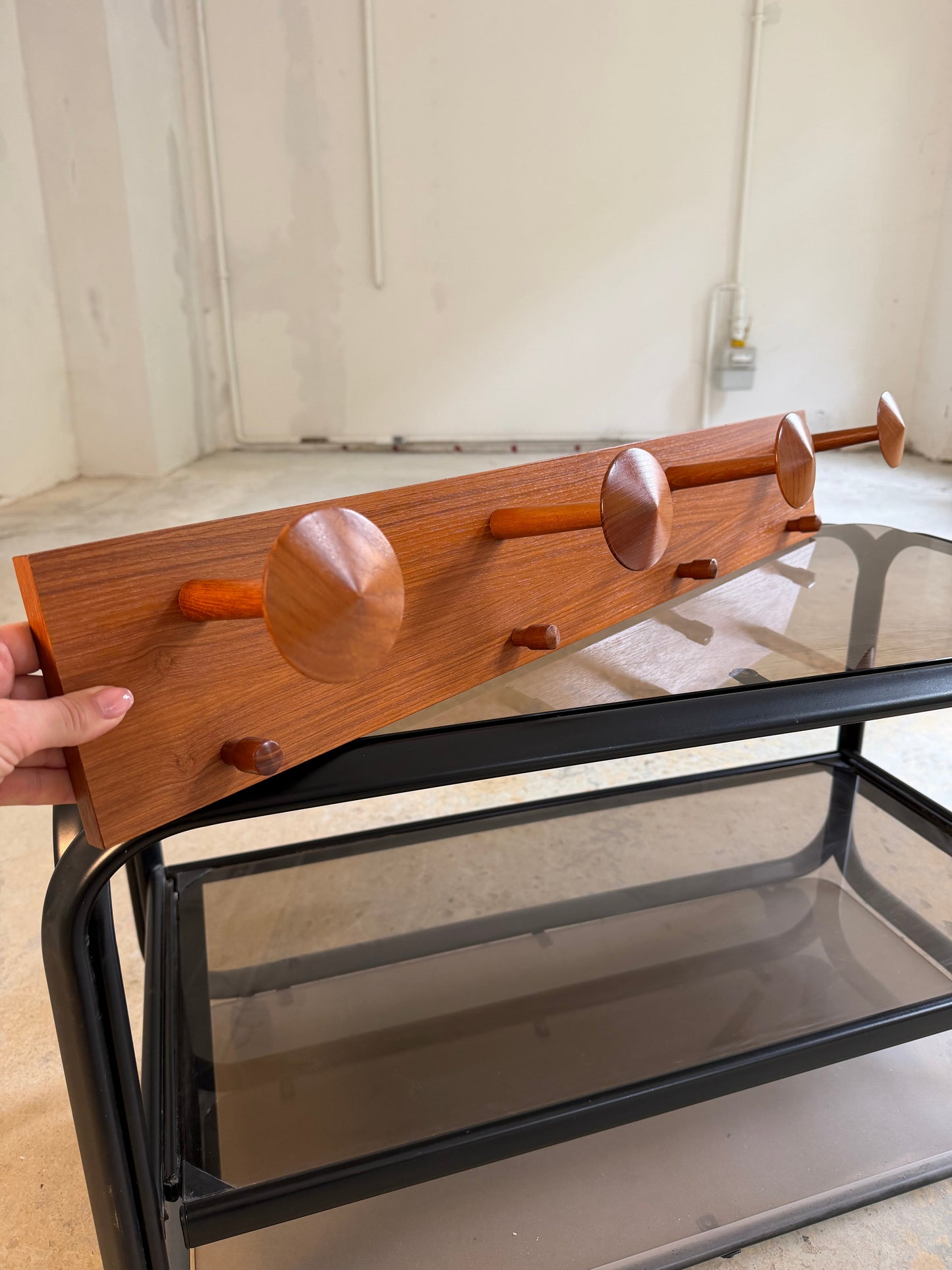 Vintage Garderobe aus Teak, Dänemark 60er Jahre