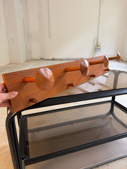Vintage Garderobe aus Teak, Dänemark 60er Jahre