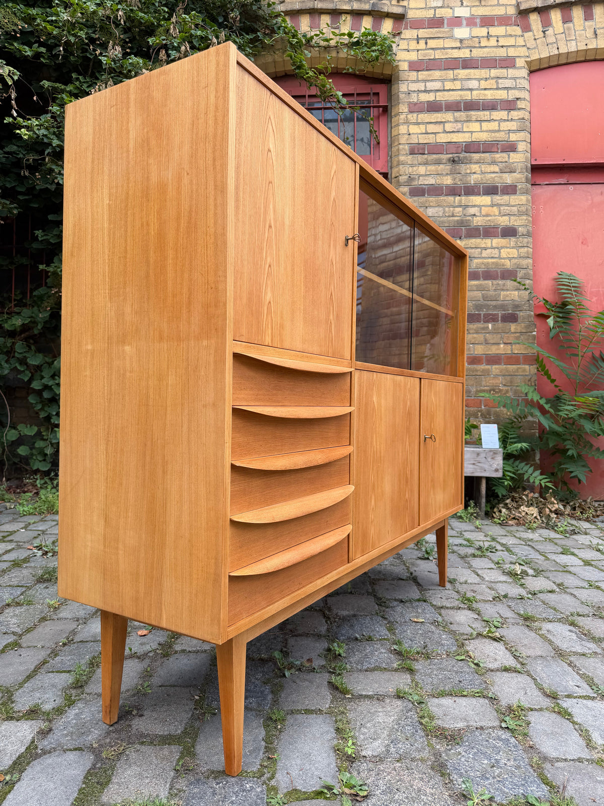 Vintage Highboard Typ 602/G von Franz Ehrlich für Hellerau