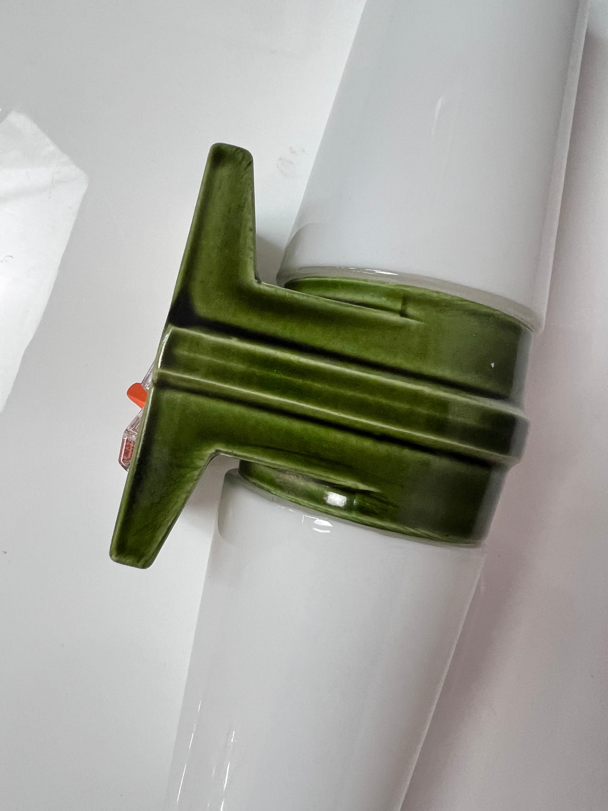 Vintage Doppelleuchte Modell 6065 grün von Sigvard Bernadotte für Ifö