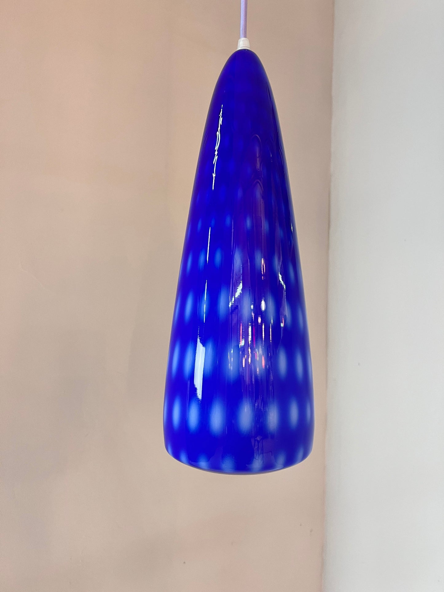 Vintage Hängelampe blau von Jo Hammerborg für Fog & Mørup