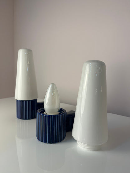 Set von 2 Vintage Wandlampe 6020 von Sigvard Bernadotte für Ifö blau