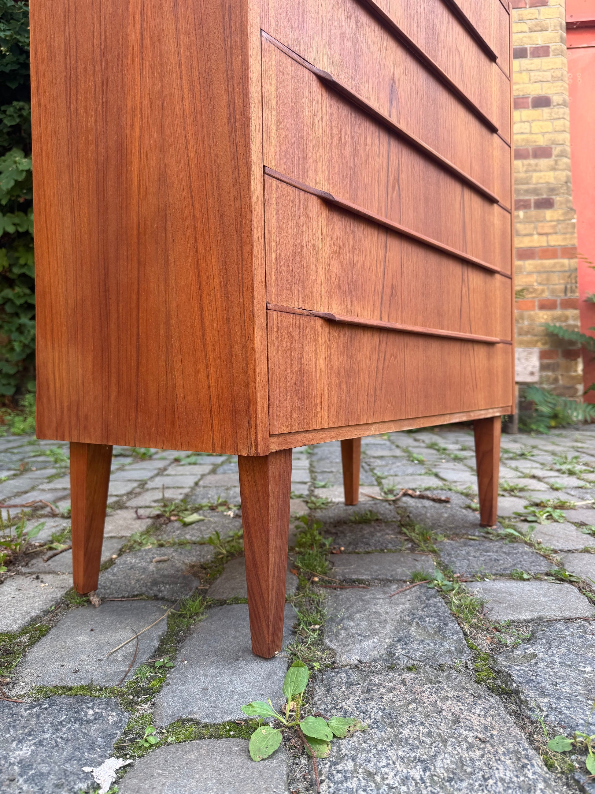 Vintage Teak Kommode aus Dänemark, 6 Schubladen