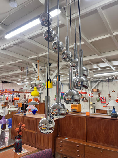Vintage Kaskadenlampe Chrom von STAFF