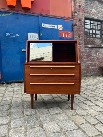 Vintage Sekretär Teak mit Spiegel aus Dänemark