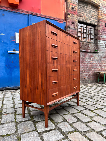 Vintage Kommode Teak mit Schloss aus Dänemark