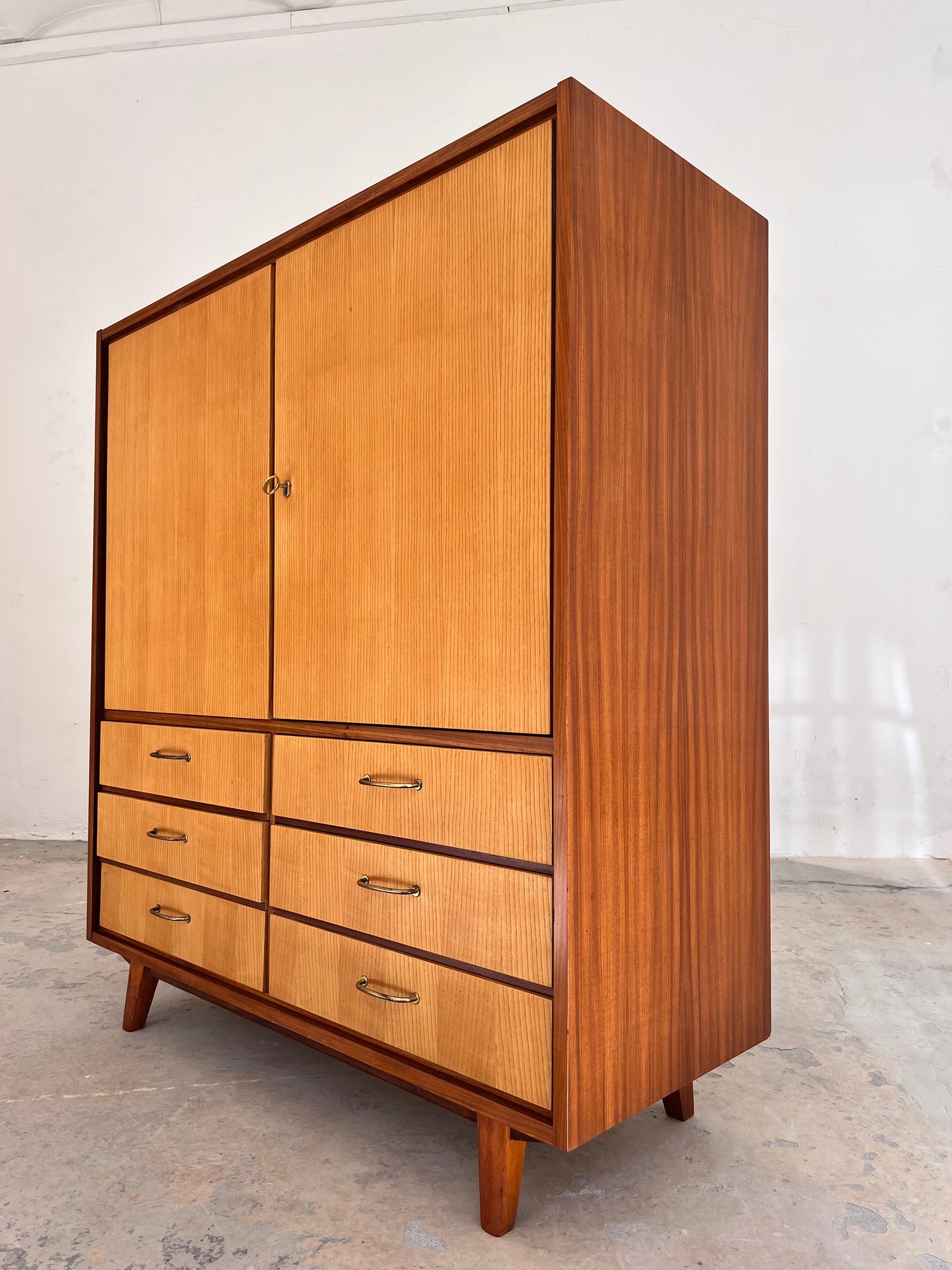 Vintage Wäscheschrank Herrenkommode für Gebr. Lübke