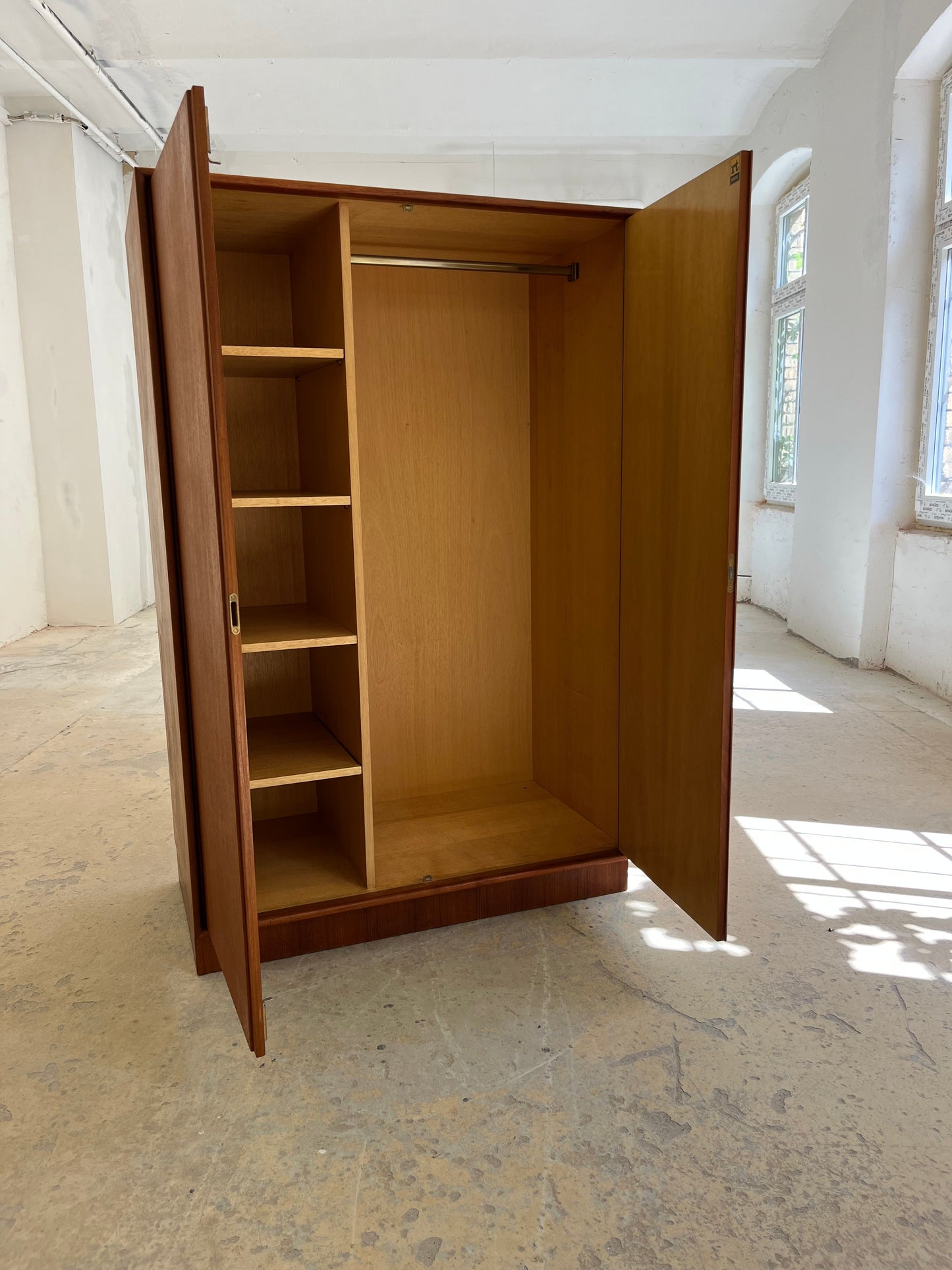 Vintage Kleiderschrank Teak von Steguweit & Sohn