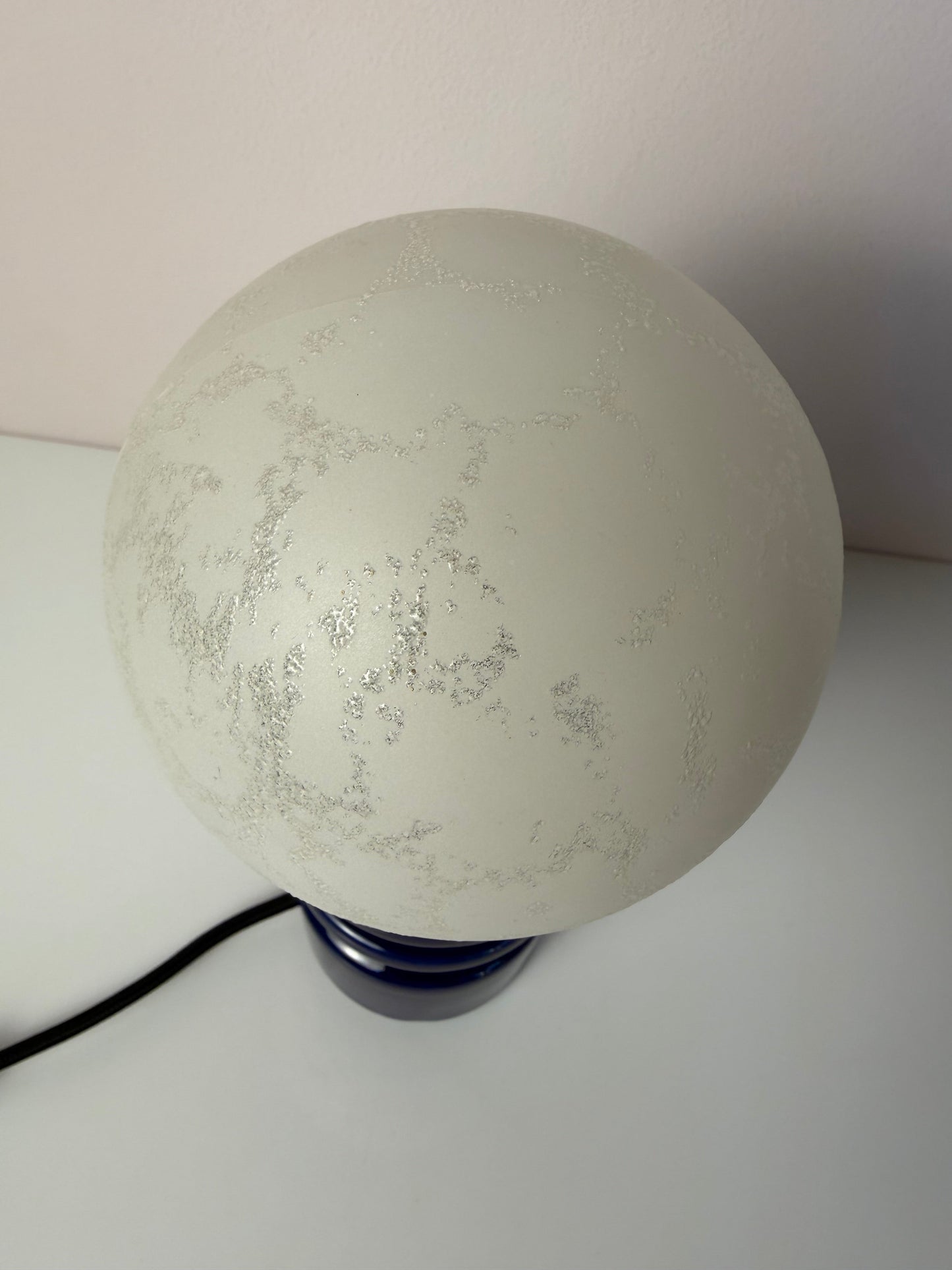Vintage Tischlampe Keramik und Glas von Cari Zalloni für Dümler und Breiden