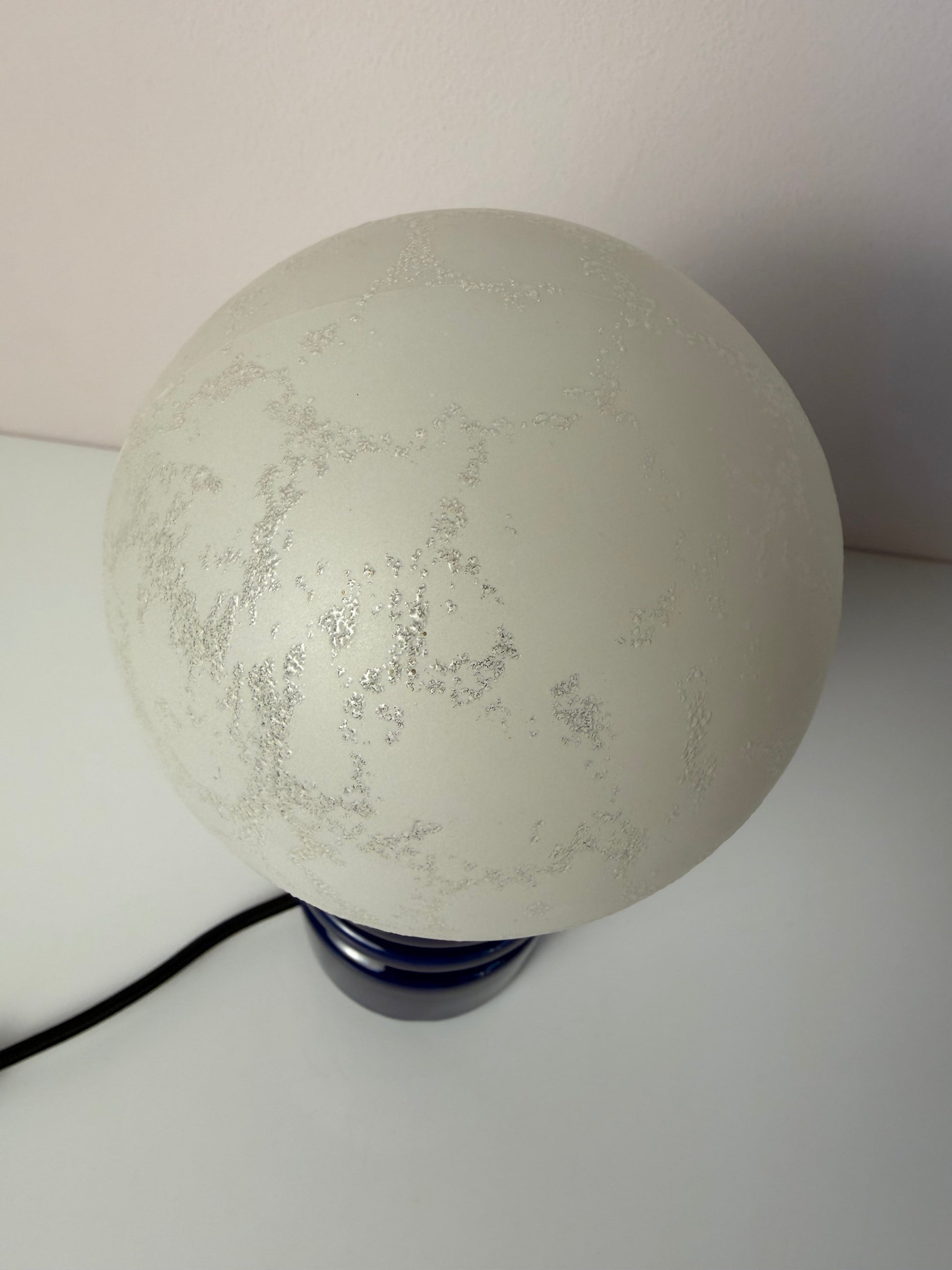 Vintage Tischlampe Keramik und Glas von Cari Zalloni für Dümler und Breiden