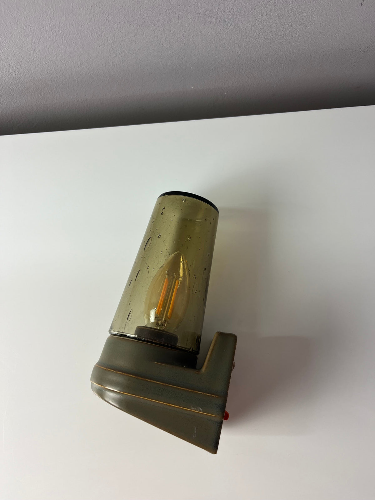 Vintage Wandlampe Modell 6080 Rauchglas von Sigvard Bernadotte für Ifö