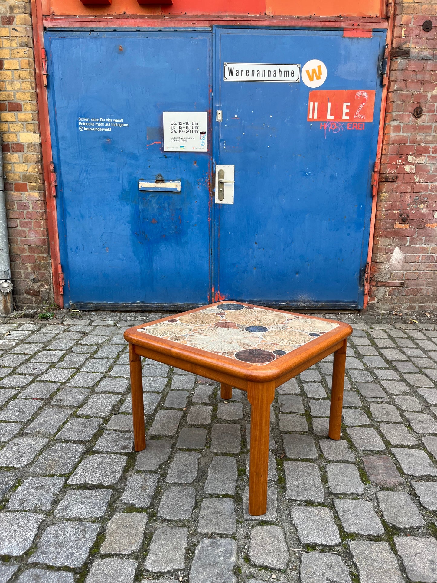 Vintage Couchtisch Teak Fliese von Tue Poulsen für Haslev