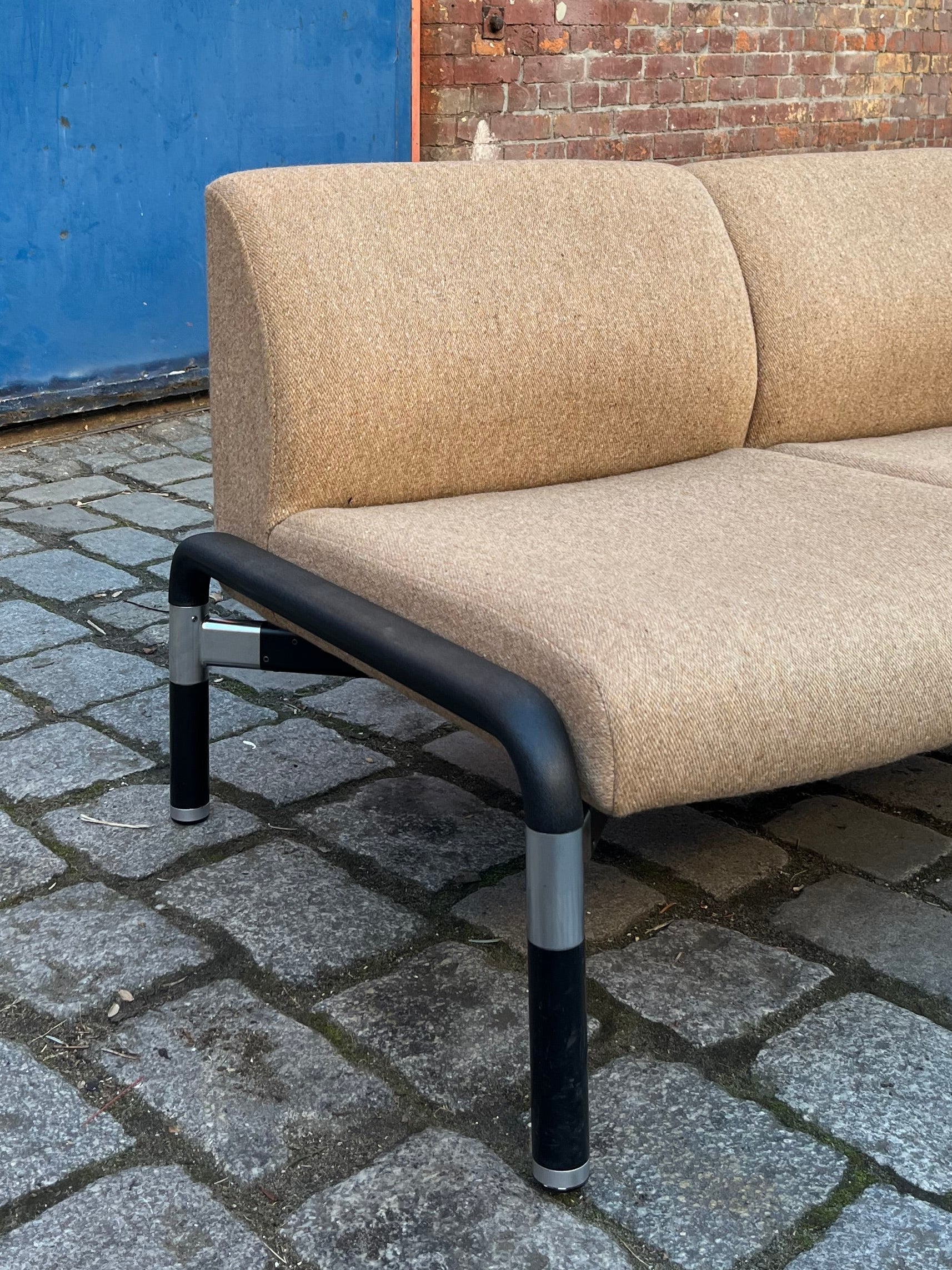 Vintage Sofa 712/2 von Hans Peter Piehl für Wilkhahn braun schwarz