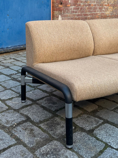 Vintage Sofa 712/2 von Hans Peter Piehl für Wilkhahn braun schwarz