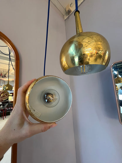 Vintage Hängelampe Messing von Hans-Agne Jokobsson