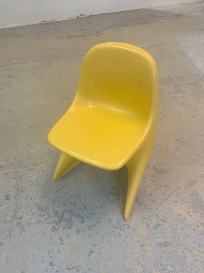 Vintage Kinderstuhl "Casalino 0" von Alexander Begge für Casala, gelb