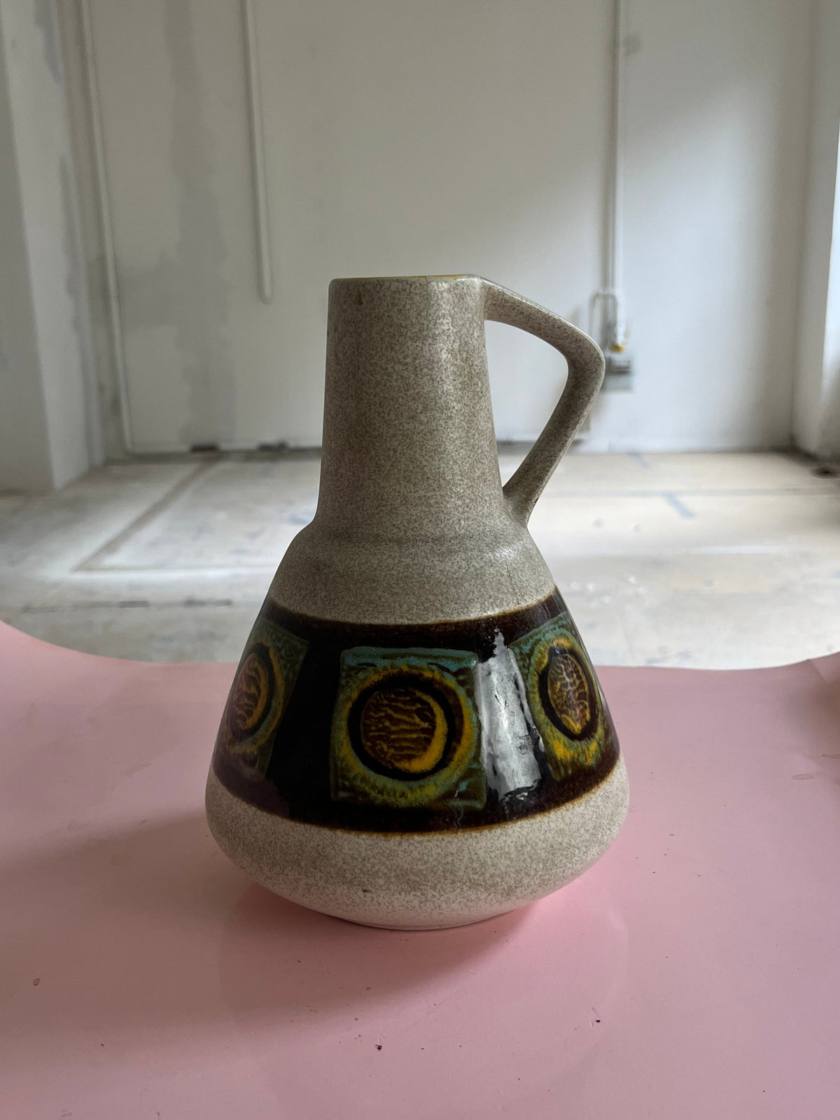 Vintage Vase 310-22 beige braun von Dümler und Breiden