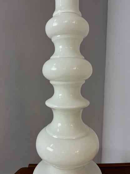 Tischlampe weiß Glas aus Dänemark