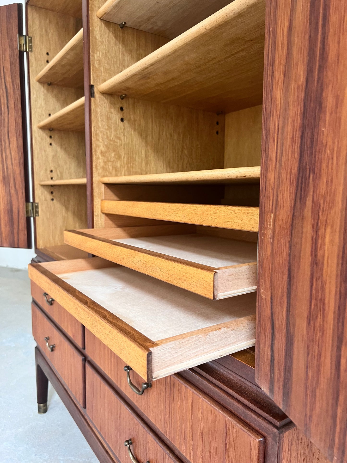 Vintage Aktenschrank Teak mit Schloss aus Dänemark, 50er Jahre