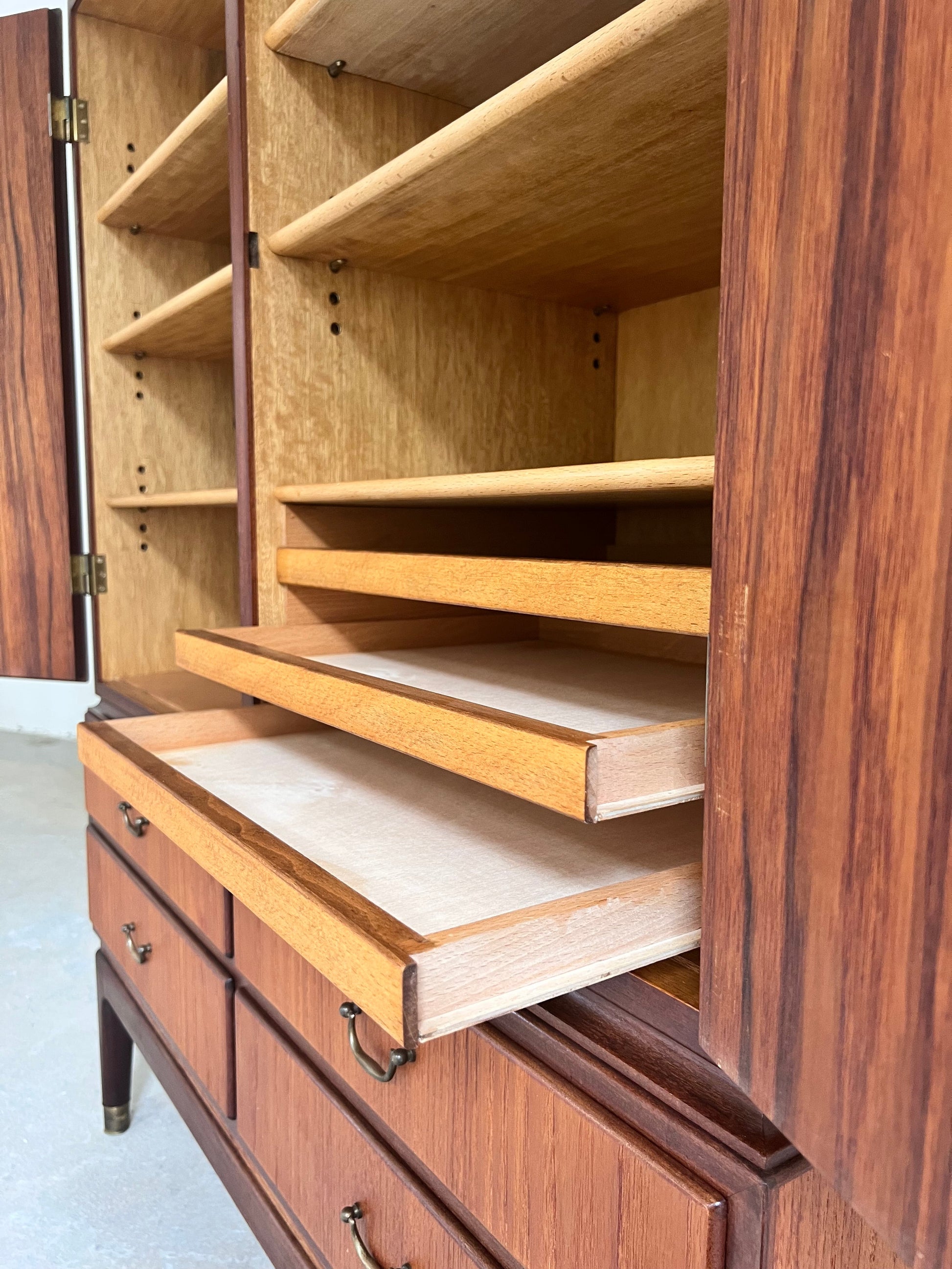 Vintage Aktenschrank Teak mit Schloss aus Dänemark, 50er Jahre