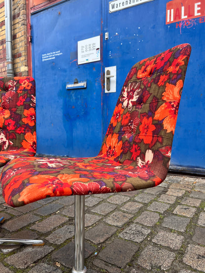 4x Drehstuhl rot floral von EKA Wohnmöbel