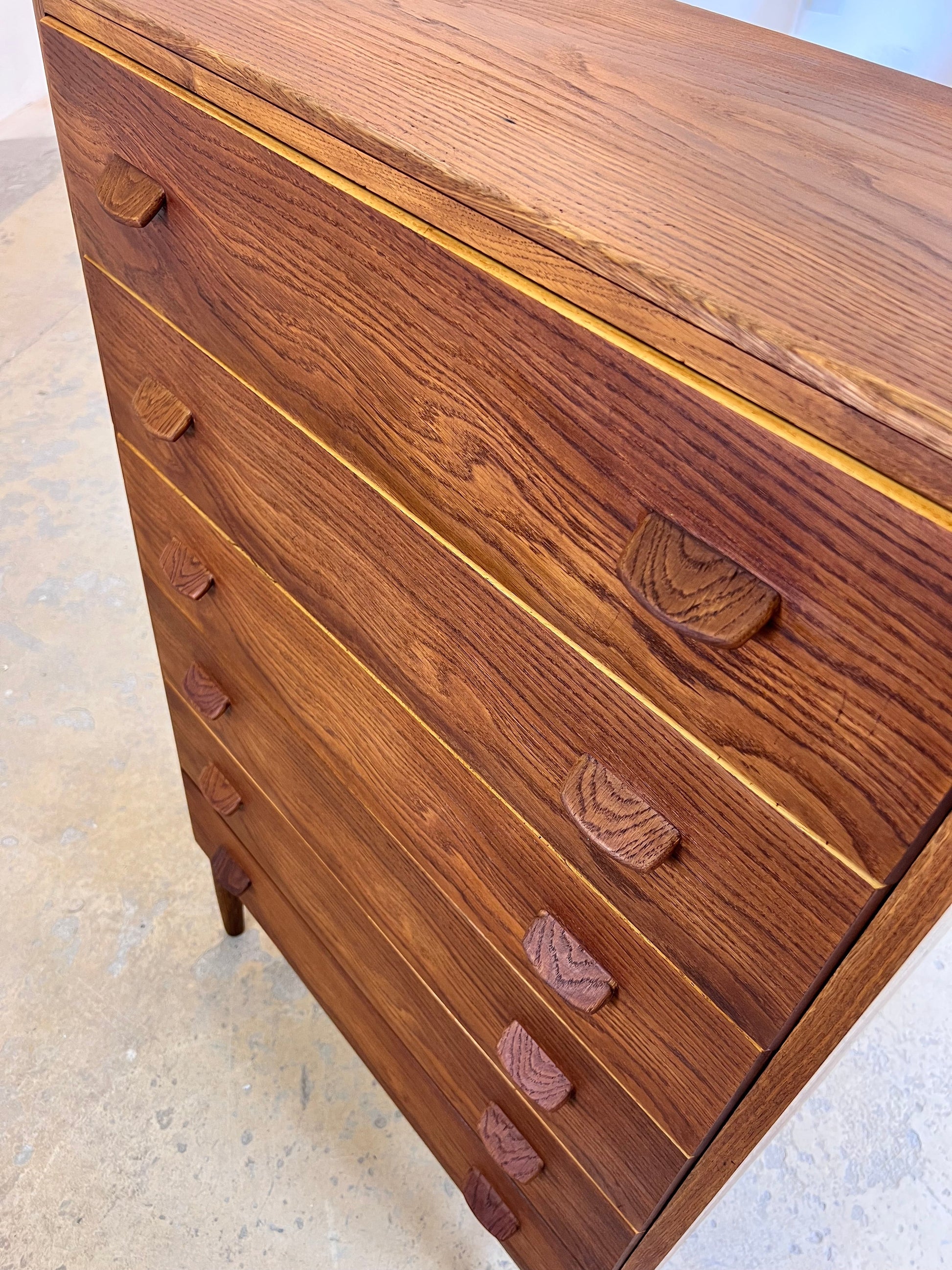 Vintage Kommode Tallboy von Poul Volther für FDB Møbler, dunkelbraun