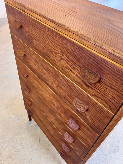 Vintage Kommode Tallboy von Poul Volther für FDB Møbler, dunkelbraun