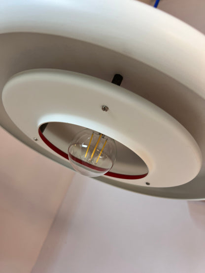 Hanging lamp “Optima” white by Hans Due for Fog &amp; Mørup