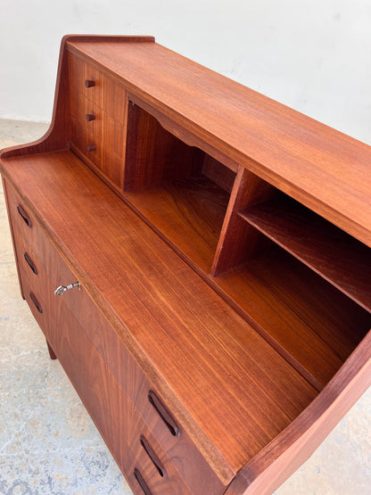 Vintage Sekretär Teak mit Spiegel aus Dänemark